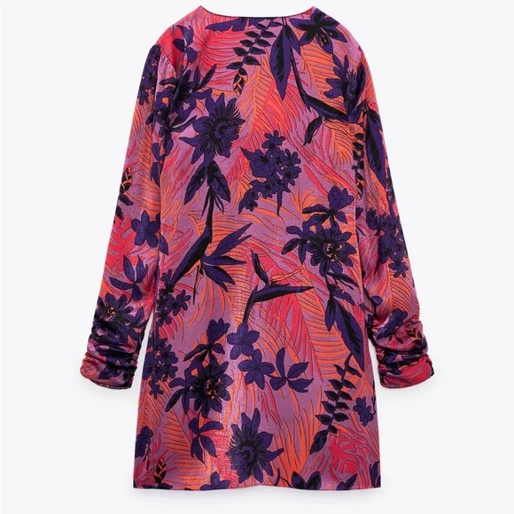 ZARA FLORAL DRESS SIZE S - Picture 5 of 10